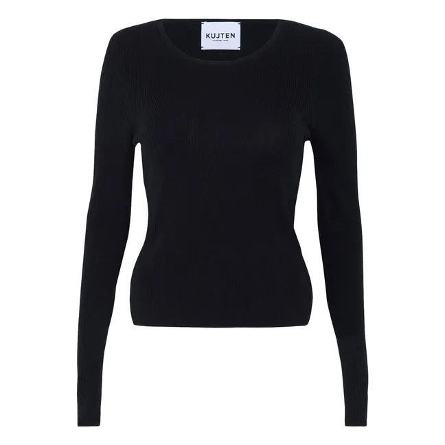 Maori Silk and Cashmere Sweater | Black