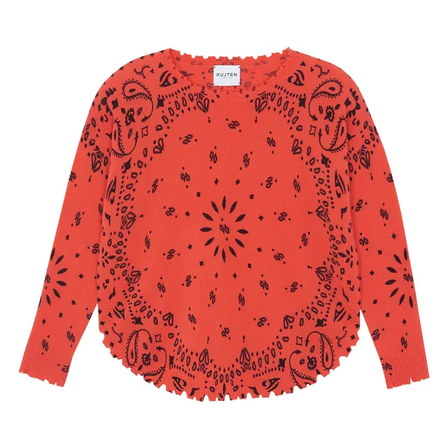Jersey de cachemira Mela Bandana | Coral