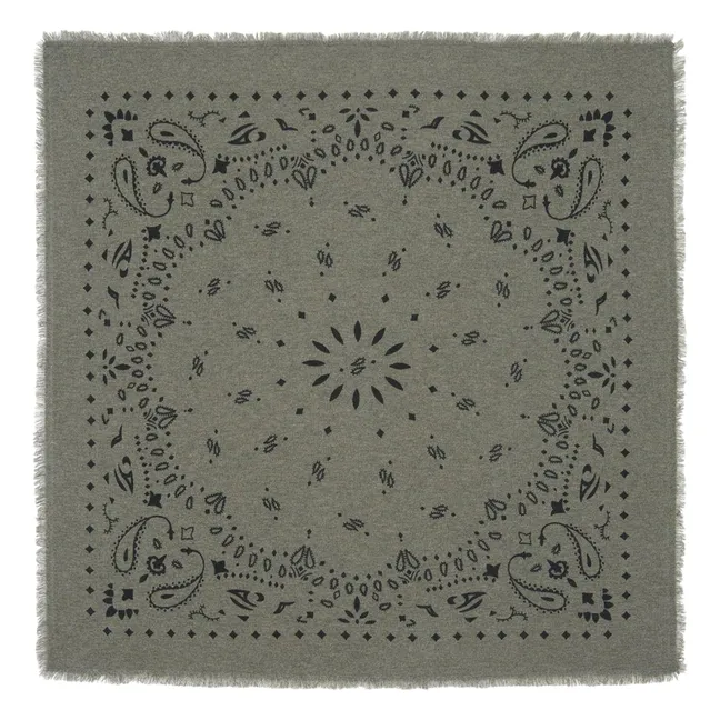 Hachiko Cashmere Bandana | Marled khaki