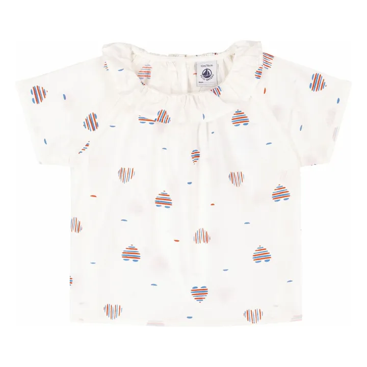 Blouse Barki Popeline Coton Bio | Crème- Image produit n°0