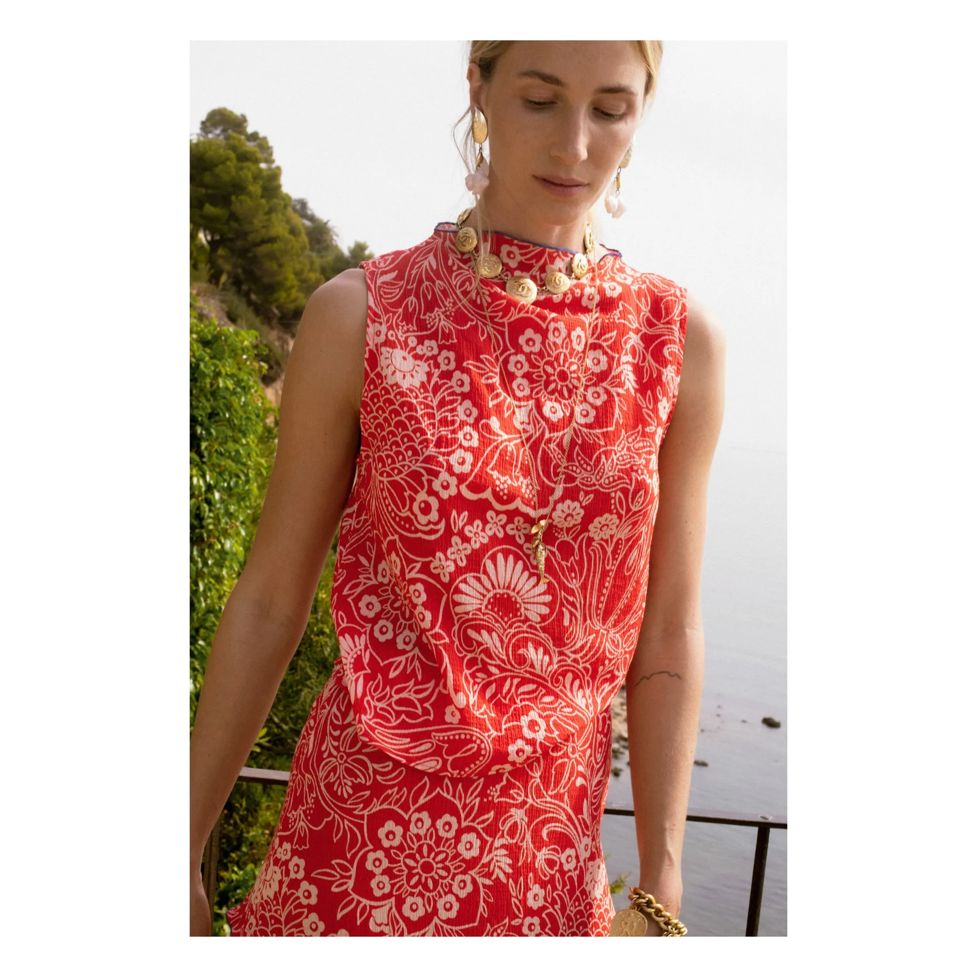 Josephine Red Top Marcello