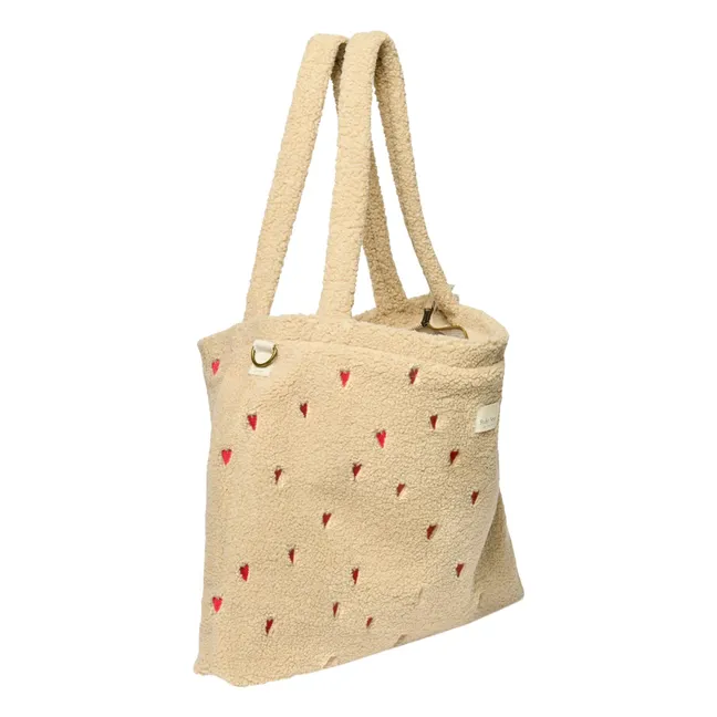 Hearts diaper bag | Ecru