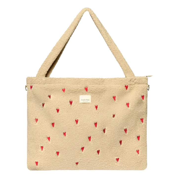 Sac à langer Hearts | Ecru- Image produit n°0