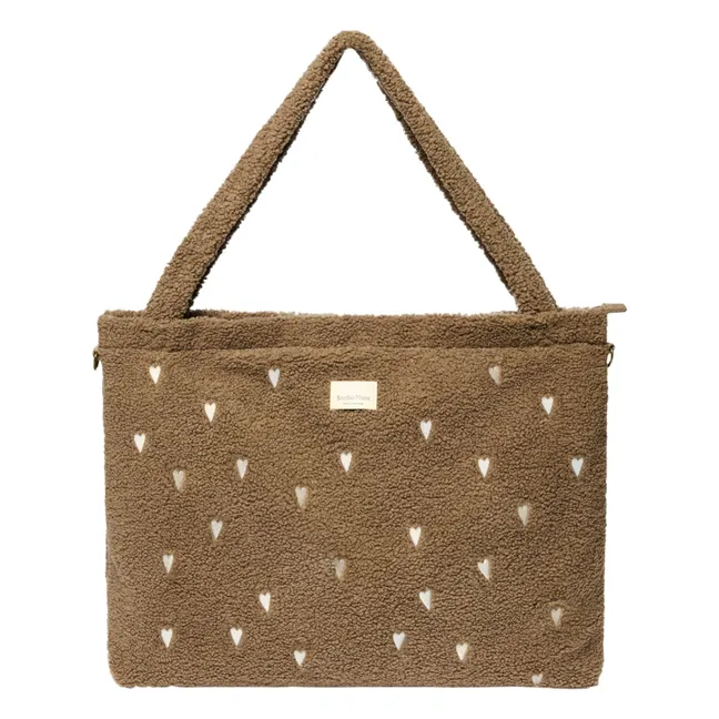 Wickeltasche Hearts | Braun