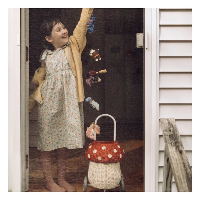 Cesta de ratán para setas | Rojo