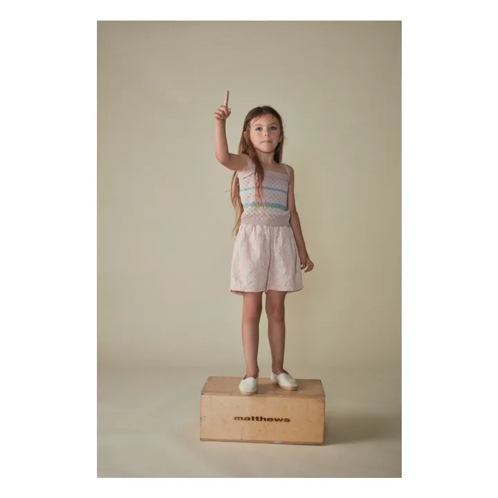 Top Rayé Coton Bio | Rose- Image produit n°3