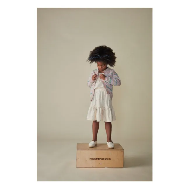 Striped Organic Cotton Cardigan | Pink