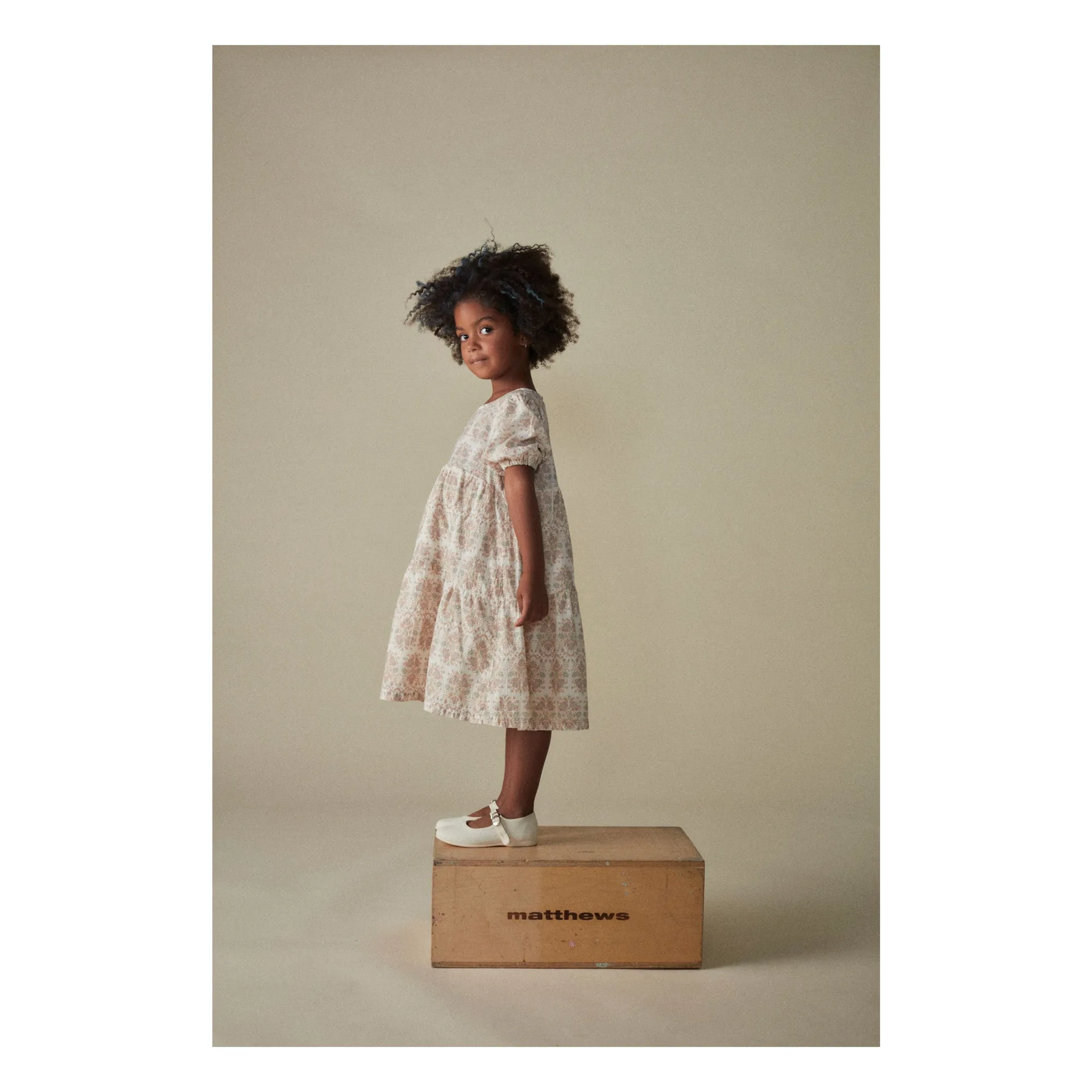 Robe Fleurs Coton Bio | Ecru- Image produit n°4