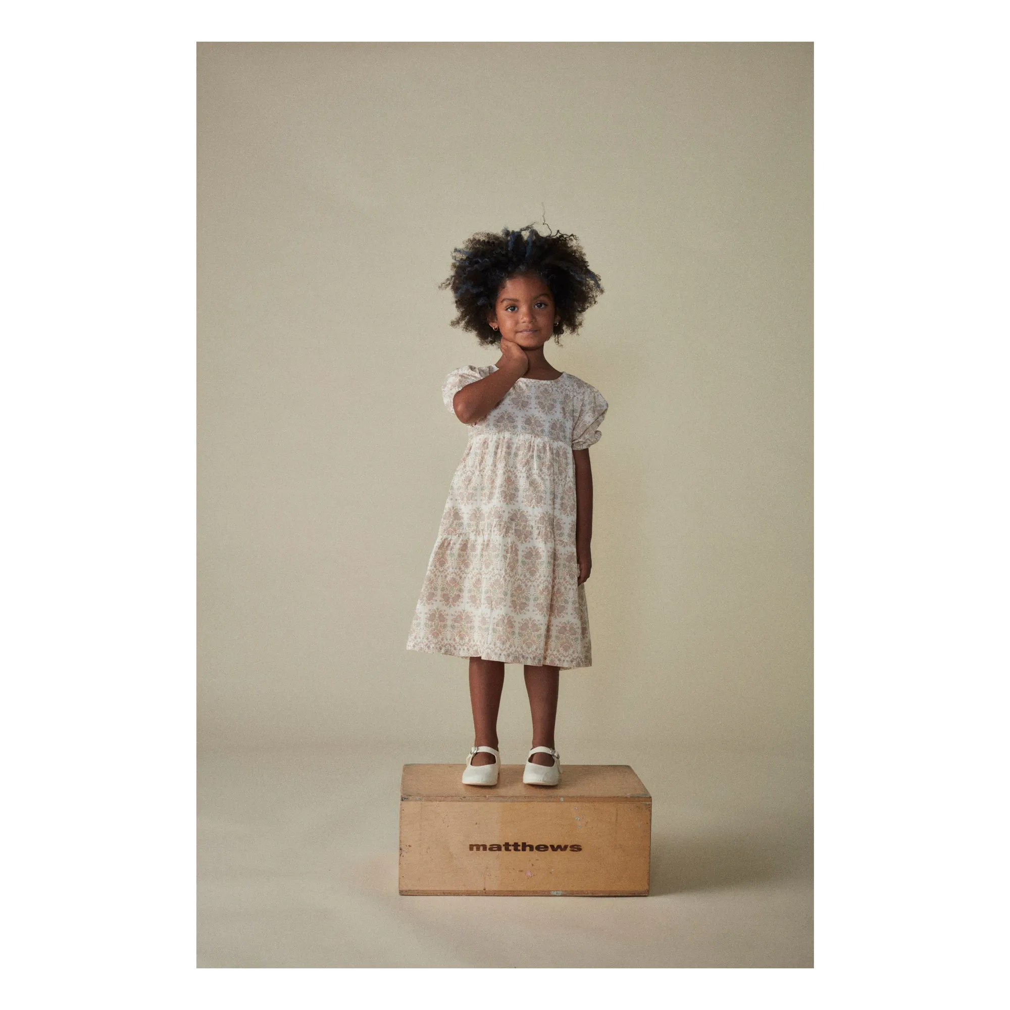 Robe Fleurs Coton Bio | Ecru- Image produit n°2