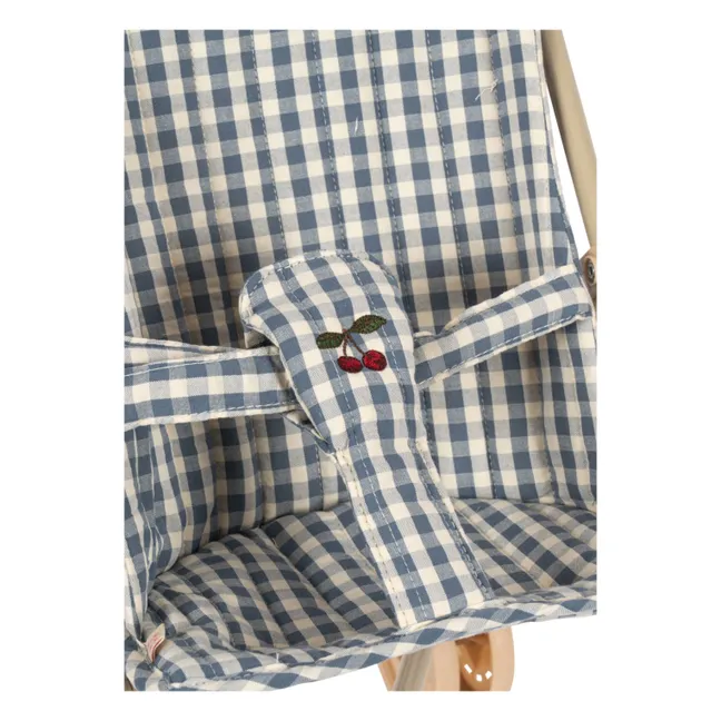 Vichy doll stroller | Blue