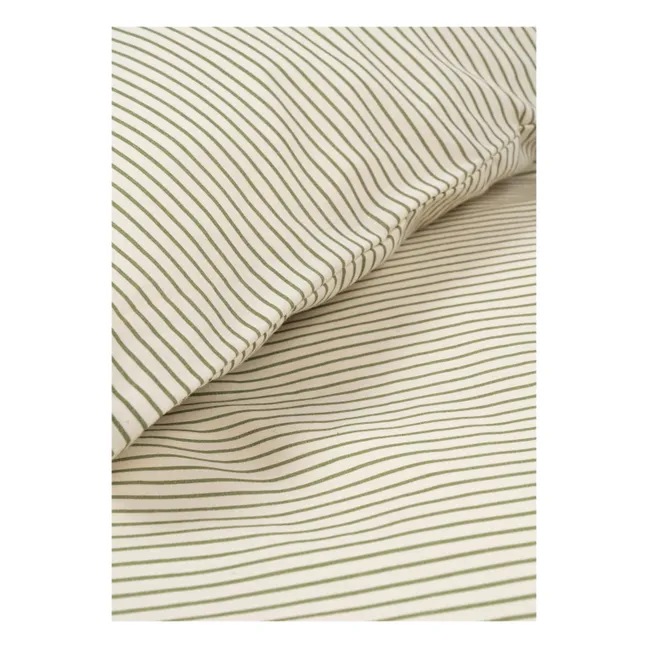 Tea Stripe bed linen set | Khaki