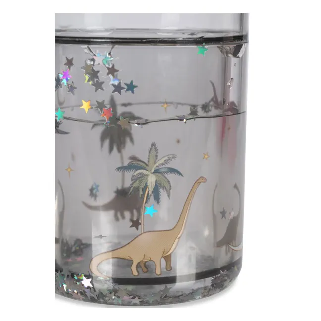 Dino Glitter-Becher - 2er-Set | Beige