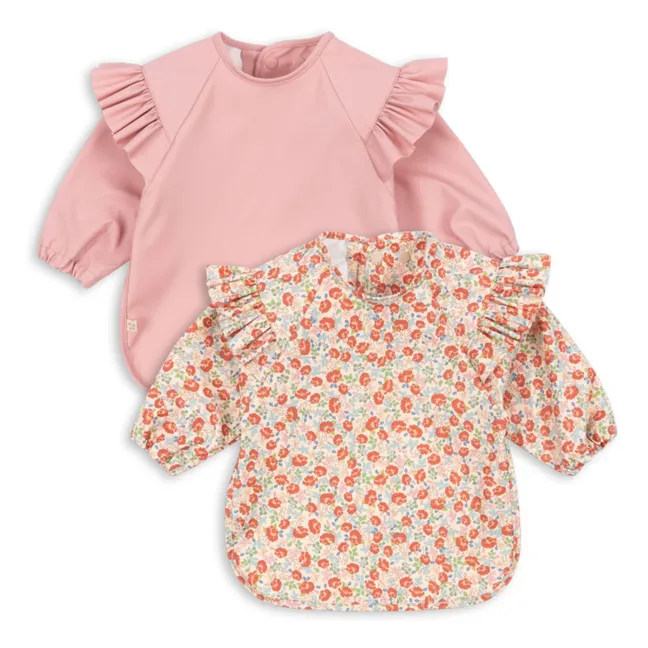 Kaluka Lätzchen mit Ärmeln - 2er-Set | Rosa