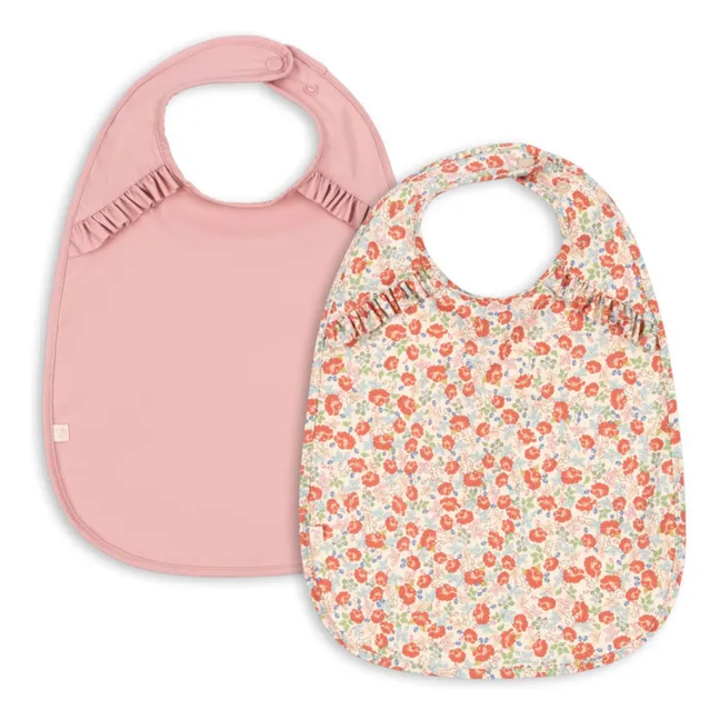 Kaluka Lätzchen mit Rüschen - 2er Set | Rosa