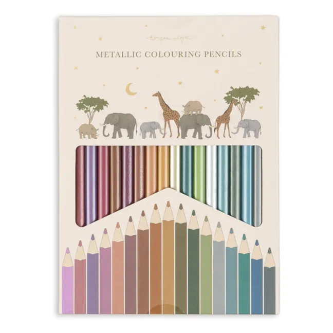 Metallic coloring pencils - Box of 18