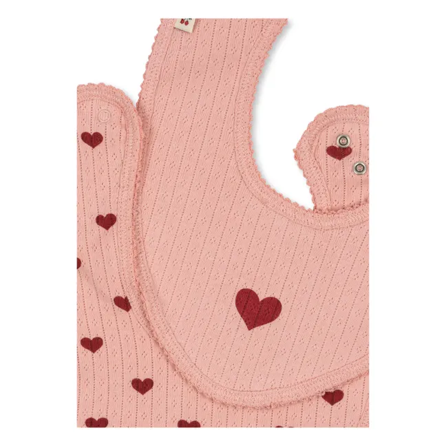Mellow Pointelle Lätzchen - 2er Set | Rosa
