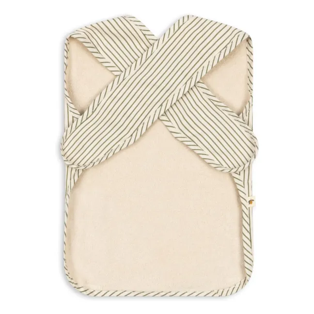 Comea Lätzchen aus Bio-Baumwolle Tea Stripe | Seidenfarben