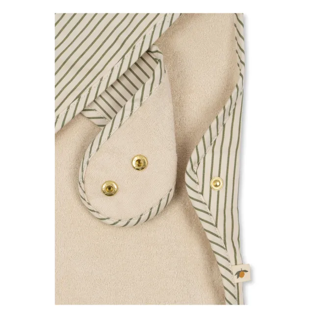 Comea Lätzchen aus Bio-Baumwolle Tea Stripe | Seidenfarben