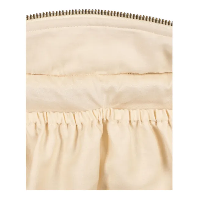 Neceser de algodón ecológico Tea Stripe | Crudo