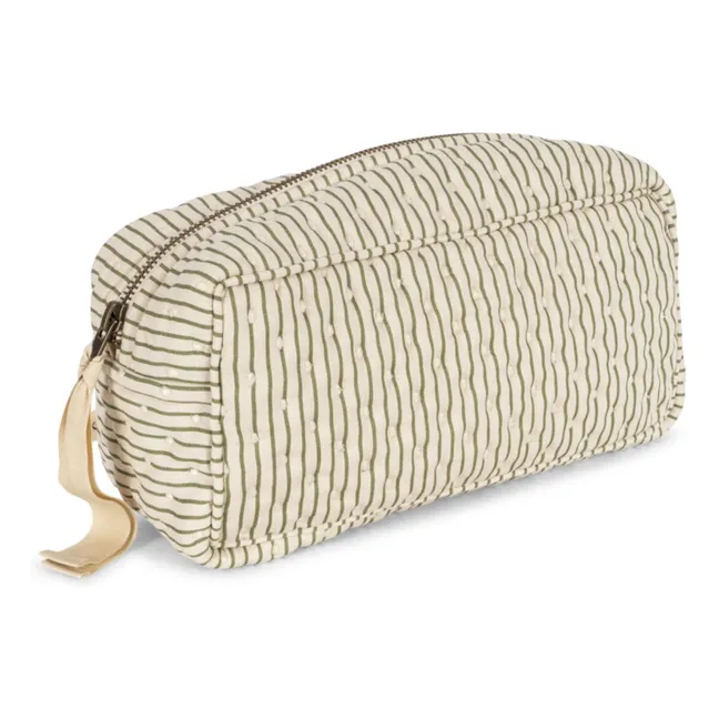 Estuche de algodón orgánico Tea Stripe | Crudo