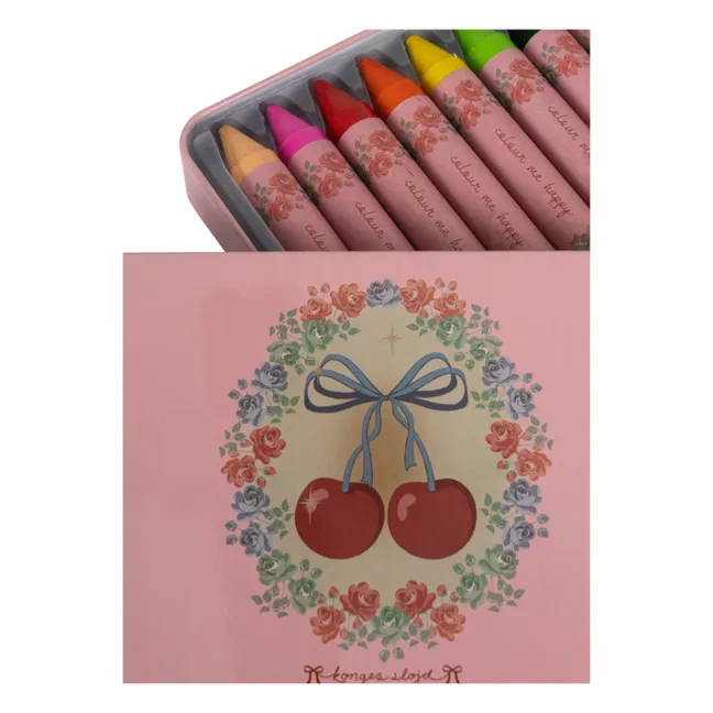 Natural wax crayons - Box of 10 | Pink