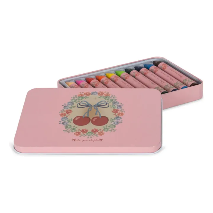 Crayons en cire naturelle - Boîte de 10 | Rose- Image produit n°0