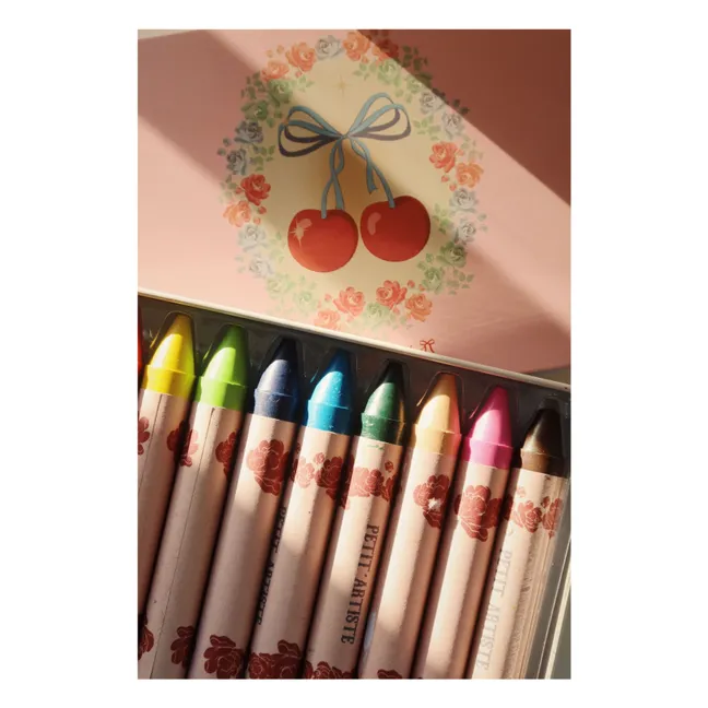 Natural wax crayons - Box of 10 | Pink