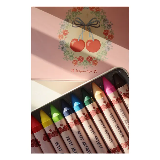 Natural wax crayons - Box of 10 | Pink