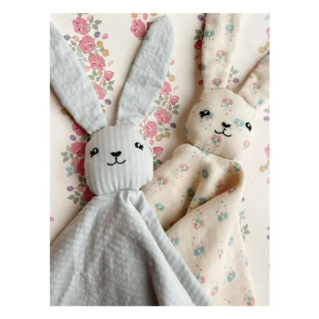 Seersucker bunny soft toy | White