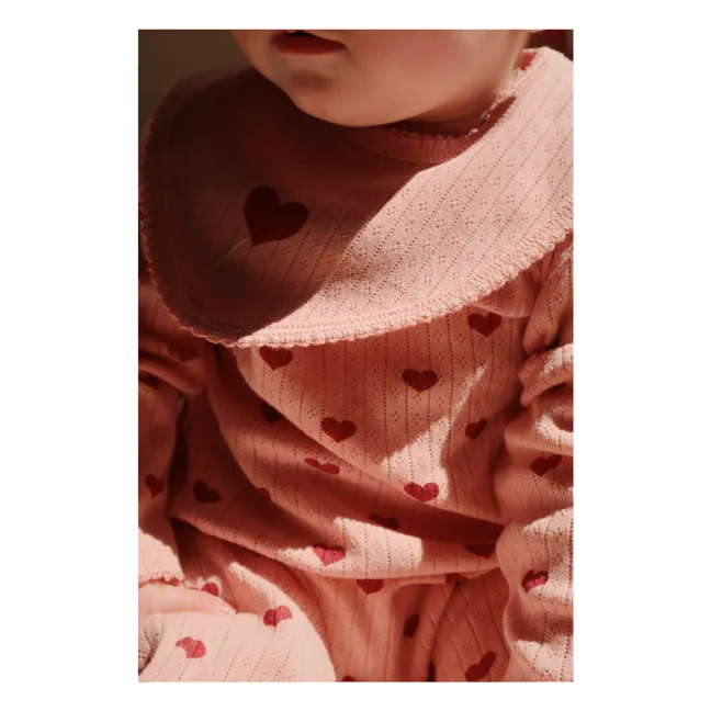 Mellow Pointelle Lätzchen - 2er Set | Rosa