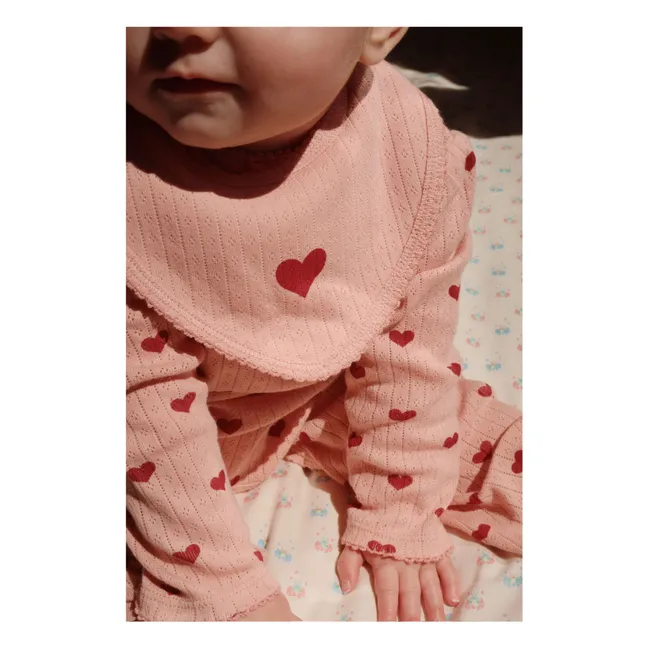 Mellow Pointelle Lätzchen - 2er Set | Rosa