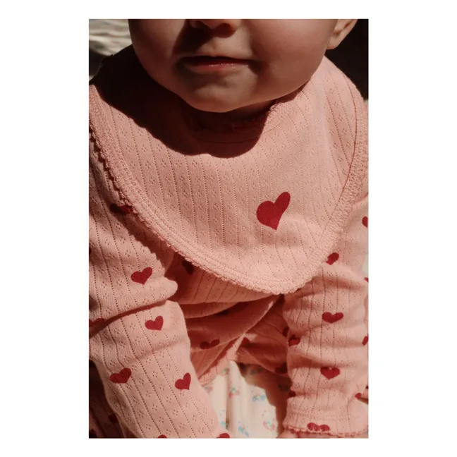 Mellow Pointelle Lätzchen - 2er Set | Rosa