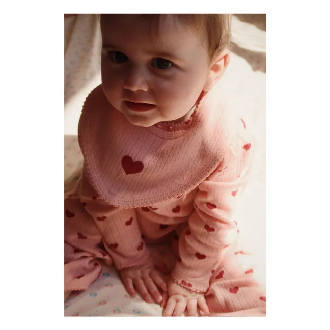 Mellow Pointelle Lätzchen - 2er Set | Rosa