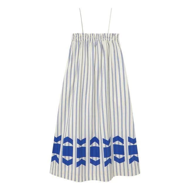 Maxivestido de rayas | Azul
