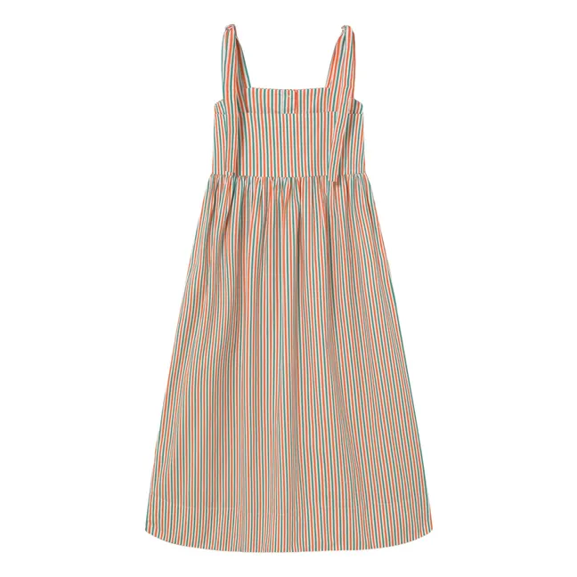 Vestido de rayas | Naranja