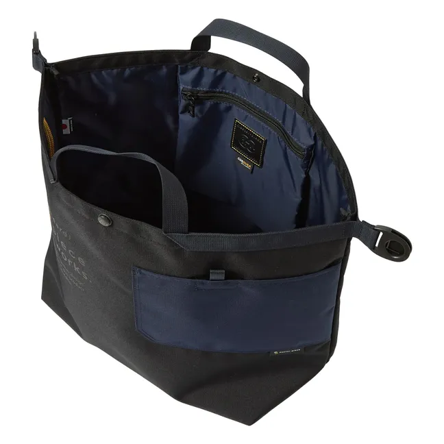 Universal Works x Master-Piece collaboration - Borsa a tracolla grande in fibra riciclata | Nero