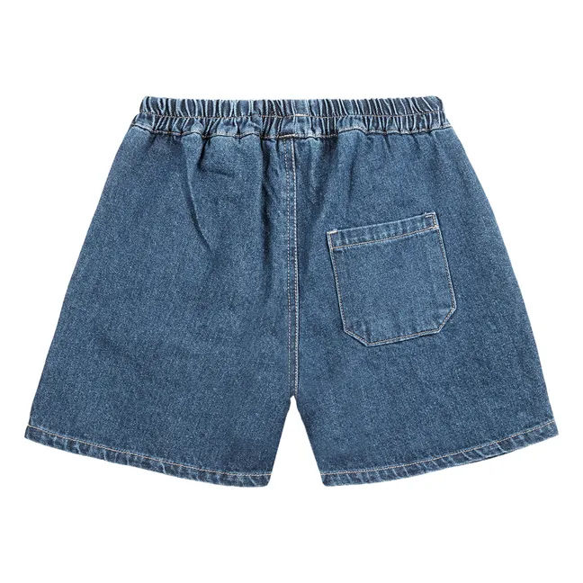 Pantaloncini in denim di cotone biologico | Blu