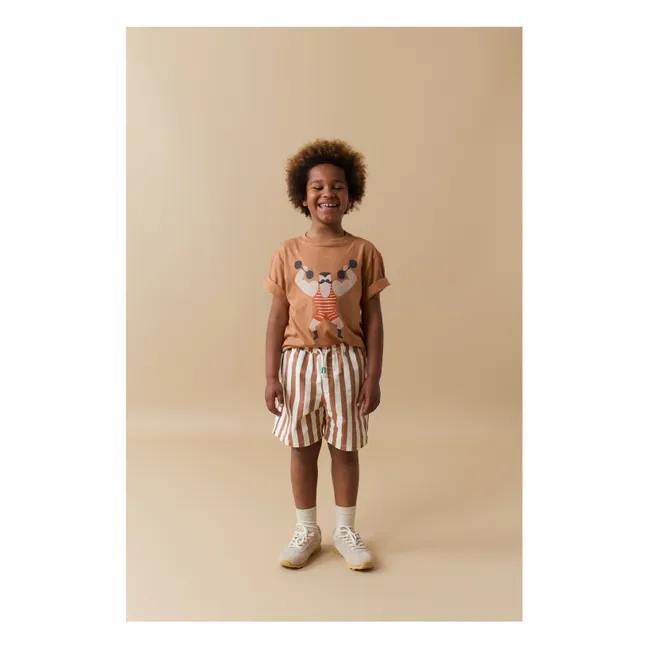 Minishorts de rayas Cody | Terracotta