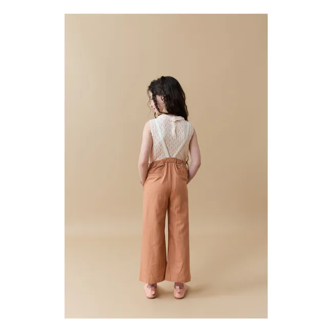 Salopette in lino Maisie | Camel