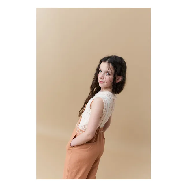 Salopette in lino Maisie | Camel