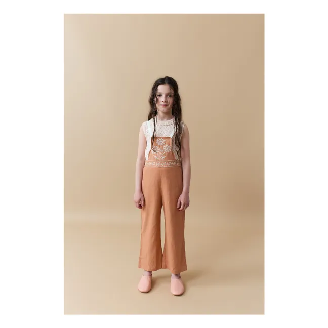 Salopette in lino Maisie | Camel