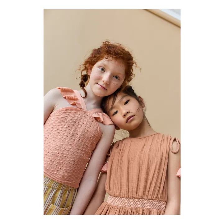 Top Béatrice Volants | Rose pêche- Image produit n°7
