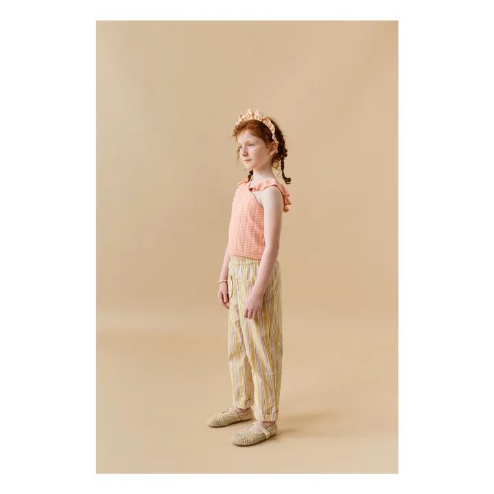 Top Béatrice Volants | Rose pêche- Image produit n°2