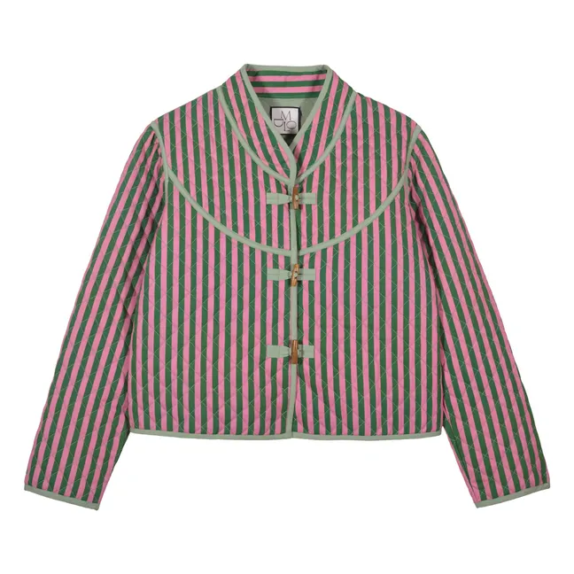 Chaqueta acolchada de rayas Jupiter | Rosa