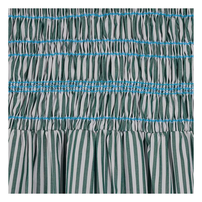 Vestido de rayas Saint Barth | Verde Oscuro