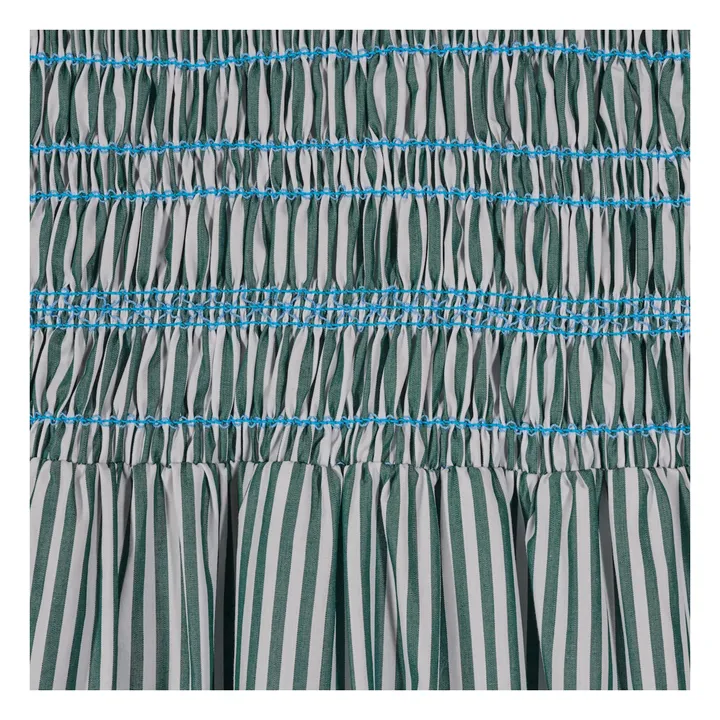 Robe Saint Barth Rayures | Vert foncé- Image produit n°3