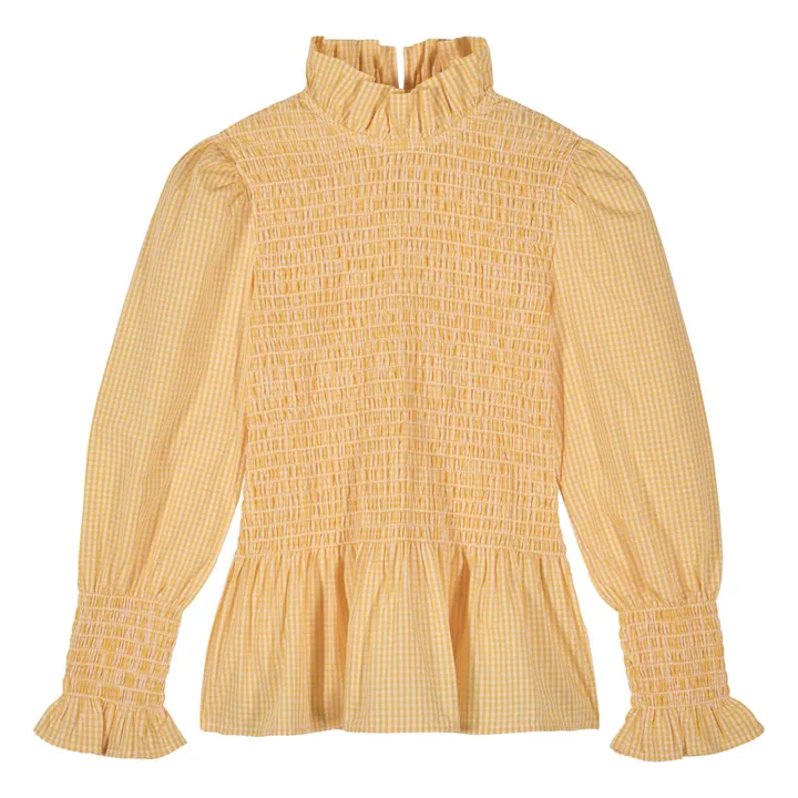 Blouse Aleria Vichy | Jaune- Image produit n°0