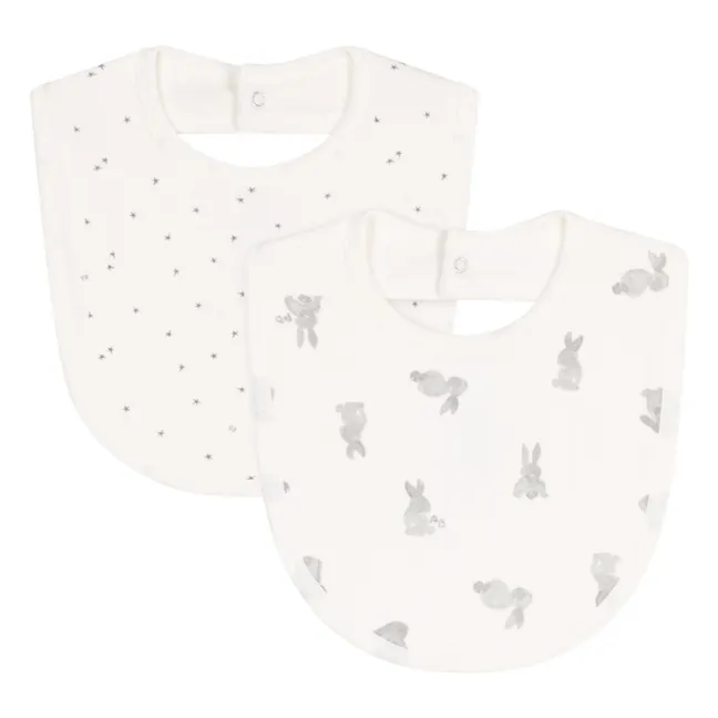 Lot 2 Bavoirs Taristo Coton Bio | Ecru