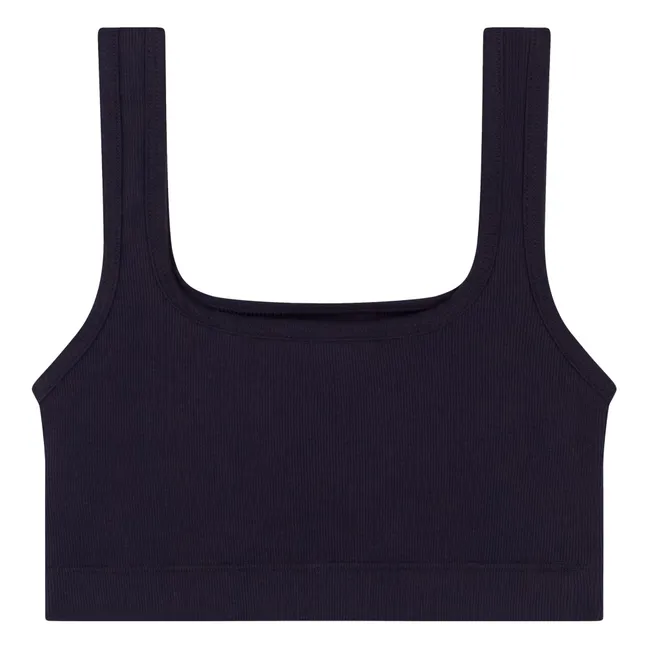 Organic cotton bra | Navy blue
