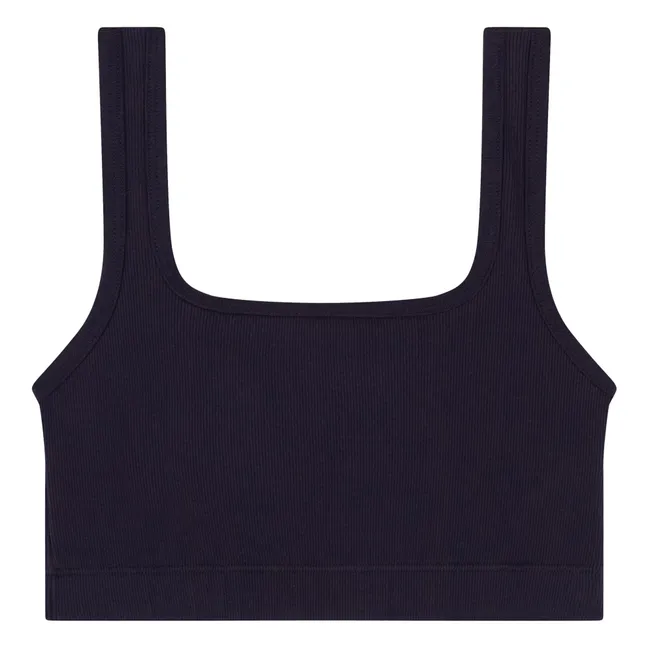 Organic cotton bra | Navy blue